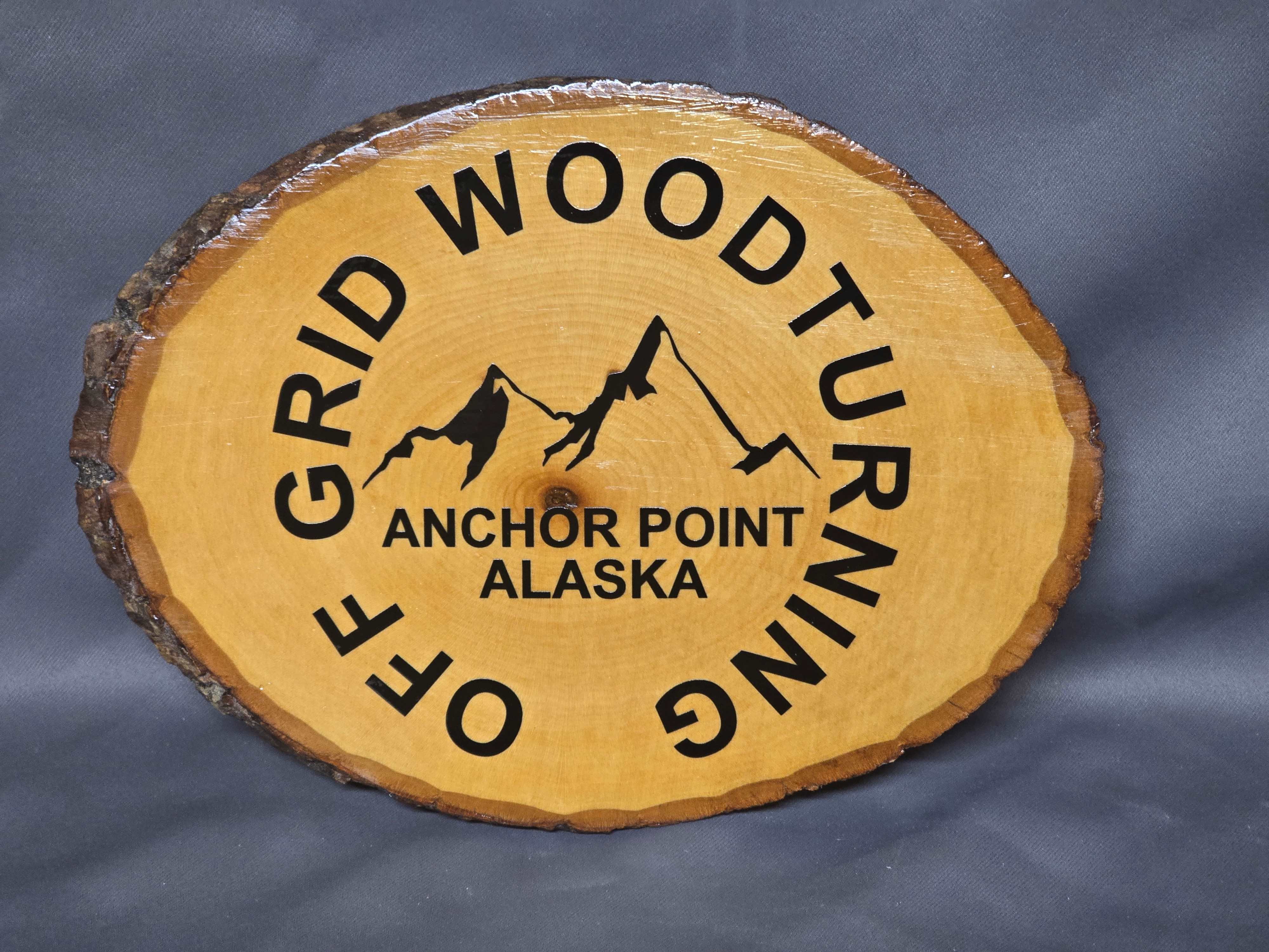 Off Grid Woodturning Business Sign